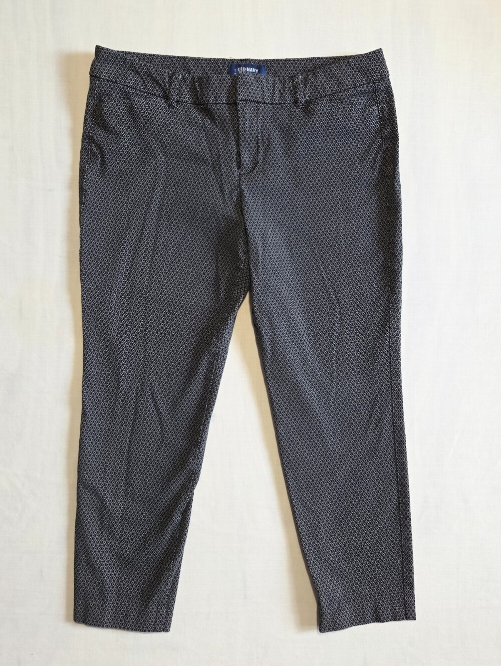 Old Navy Women's Navy Patterned Slim Ankle Pants